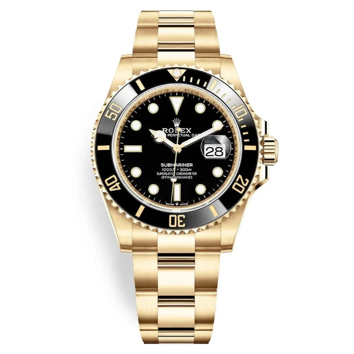 Rolex Submariner 41mm Yellow Gold Black Dial Black Bezel 126618LN Gamzo Co