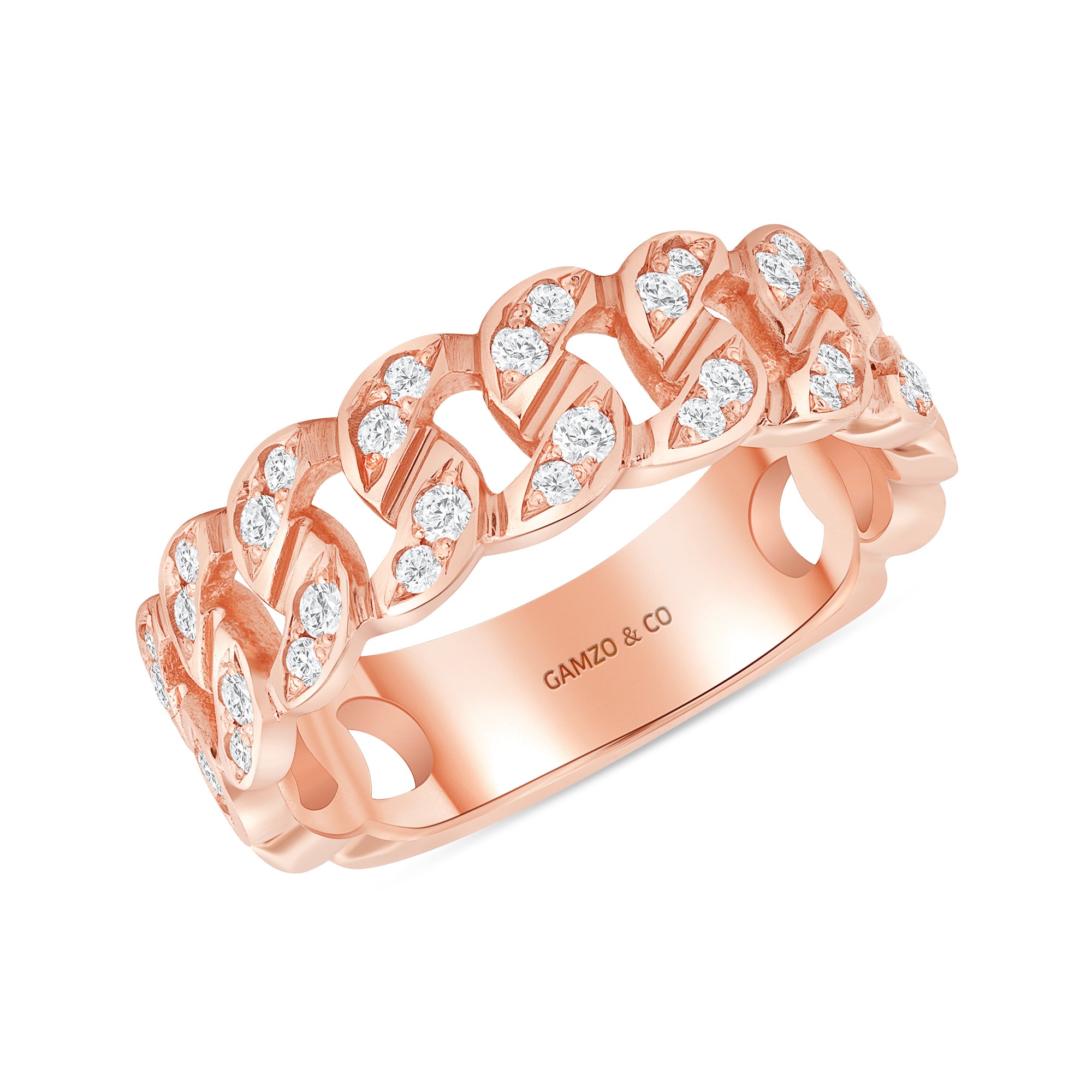 Natural Diamond Cuban Ring