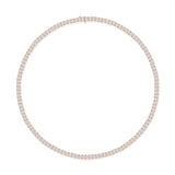 18k Gold Oval Cut Diamond Tennis Necklace