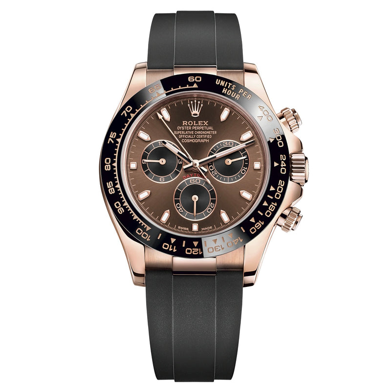 Rolex Everose Rubber Daytona  Chocolate Index 40mm - 116515LN - New 2023