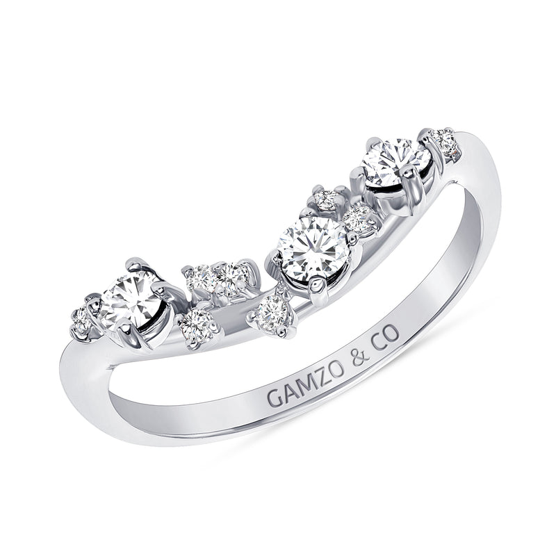 Round Diamond Stackable Constellation Ring