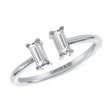 White Gold Double Baguette Ring