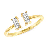 Yellow  Gold Double Baguette Ring
