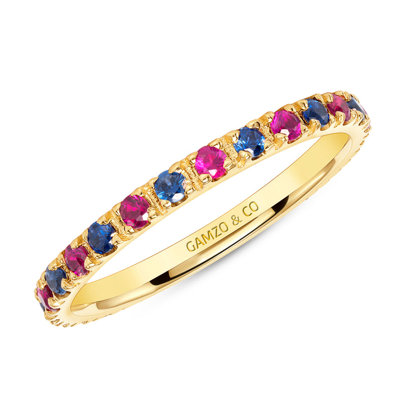 Sapphire Diamond Eternity Ring