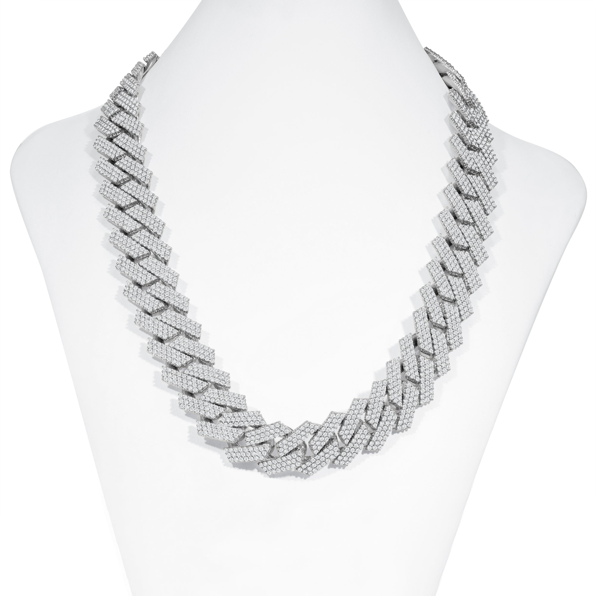 White Gold Iced Out Diamond Miami Cuban 14 Gold