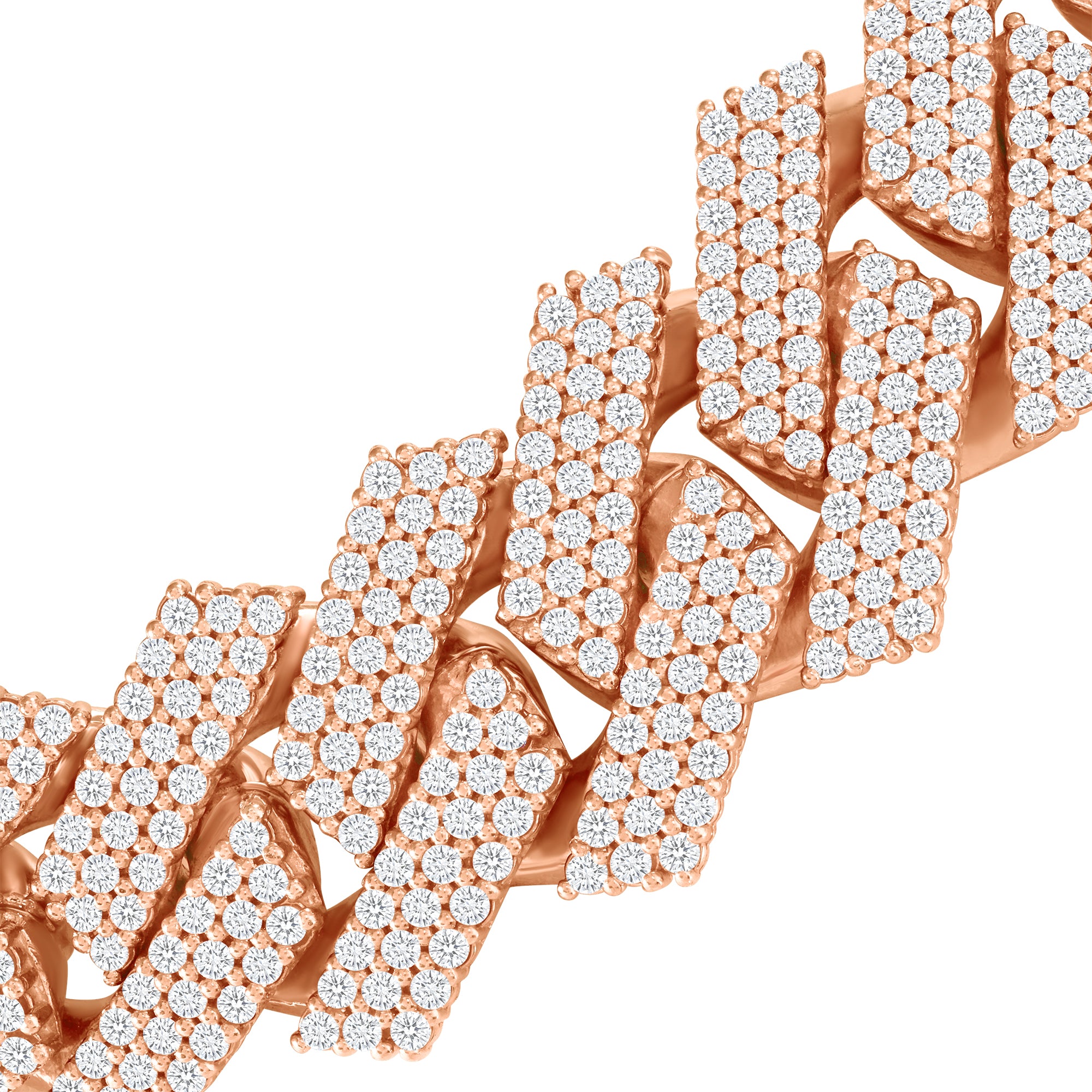 Iced Out Diamond Miami Cuban 14 Rose Gold