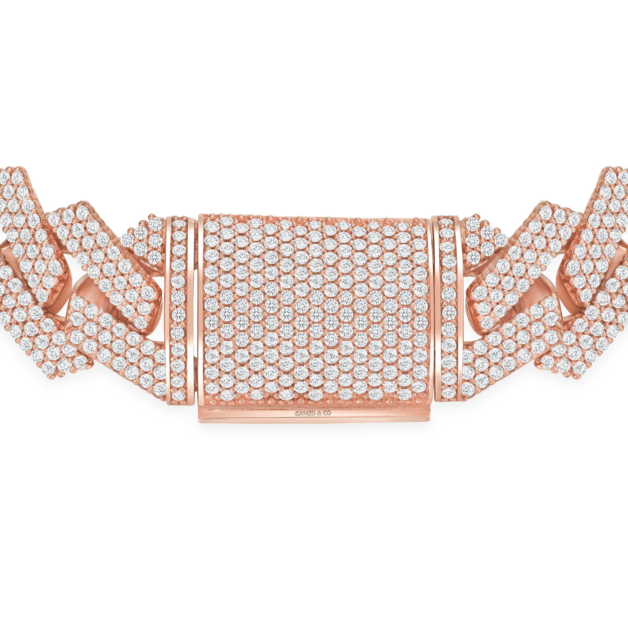 Iced Out Diamond Miami Cuban 14  Rose Gold 