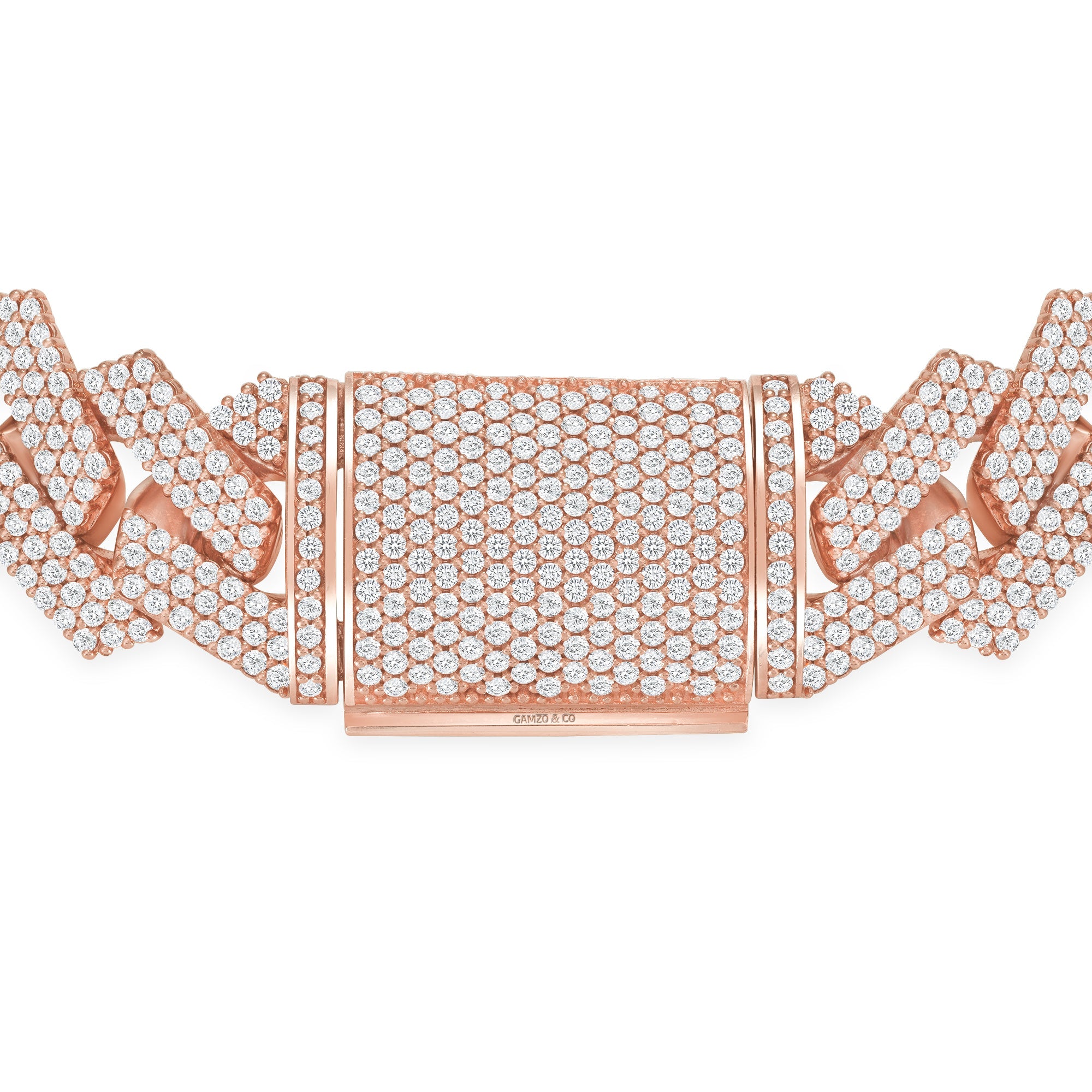 Iced Out Diamond Miami Cuban 14  Rose Gold 