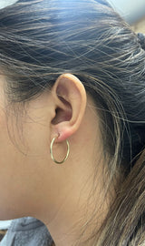 14k Solid Gold Classic Hoop Earrings