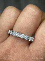 Round Cut Natural Diamond Eternity Band - Shared Prong