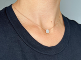 14k Gold Diamond Solitaire Pendant Necklace