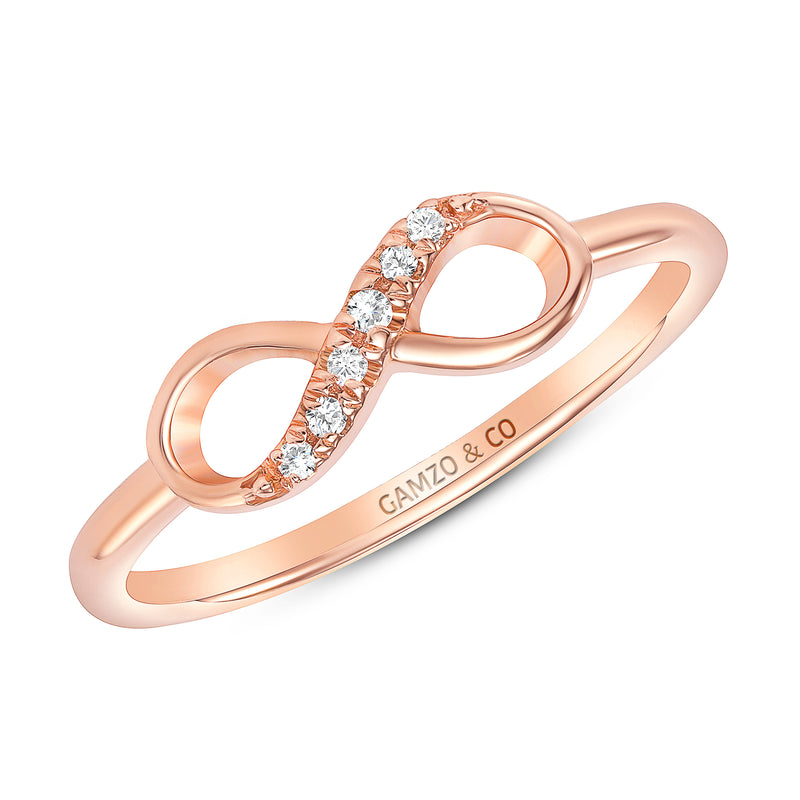 Round Diamond Infinity Pave Set Fashion Ring