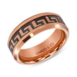 Men's Rose Gold Patterned Ring