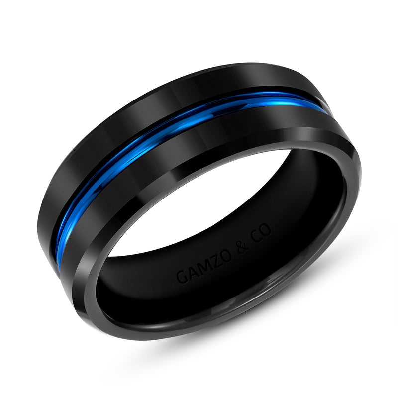 Men's Blue Line Ring
