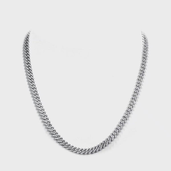 Diamond Cuban Necklace - 14k Gold 10 Carat