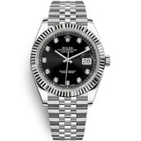 Rolex Datejust Stainless Steel Black with Diamonds 41mm - 126334 - New 2023